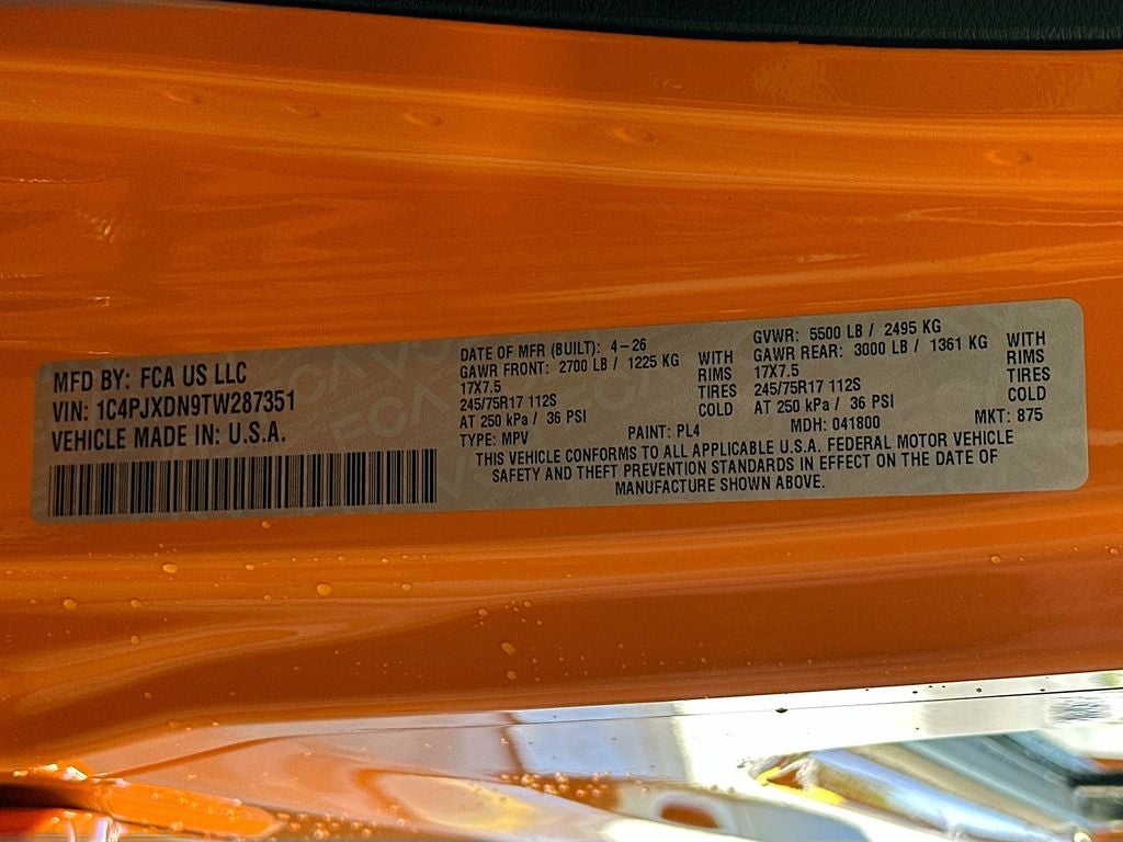 2026 Jeep Wrangler WRANGLER 4-DOOR SPORT