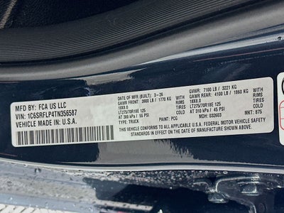 2026 RAM Ram 1500 RAM 1500 REBEL CREW CAB 4X4 5'7' BOX