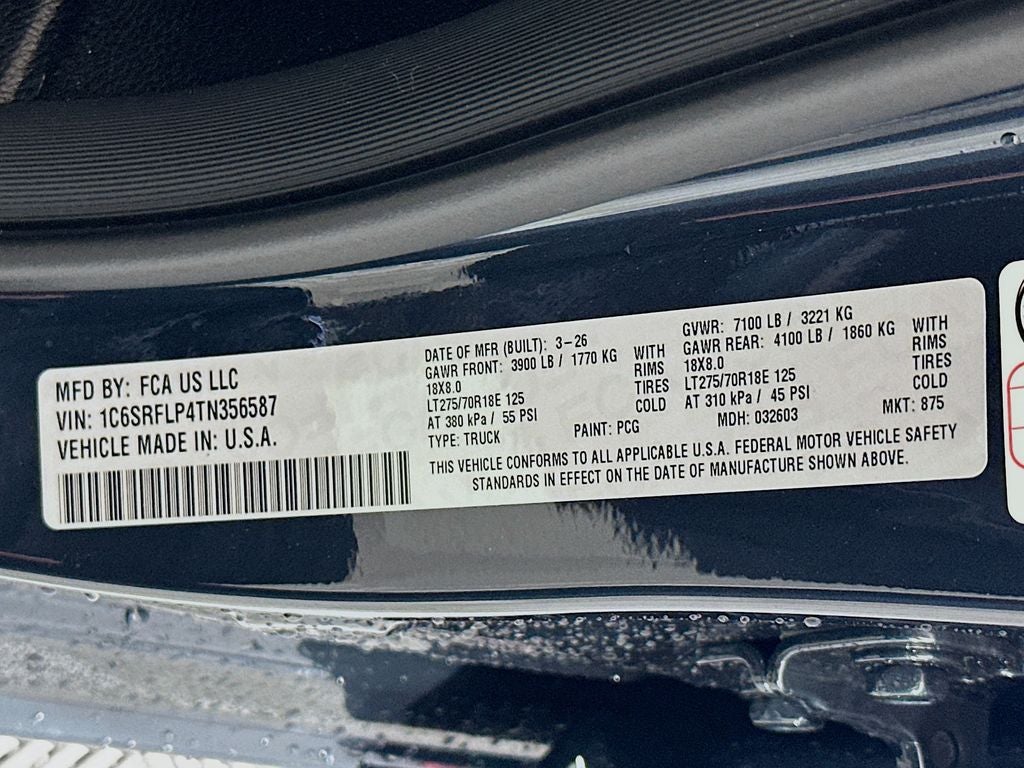 2026 RAM Ram 1500 RAM 1500 REBEL CREW CAB 4X4 5'7' BOX