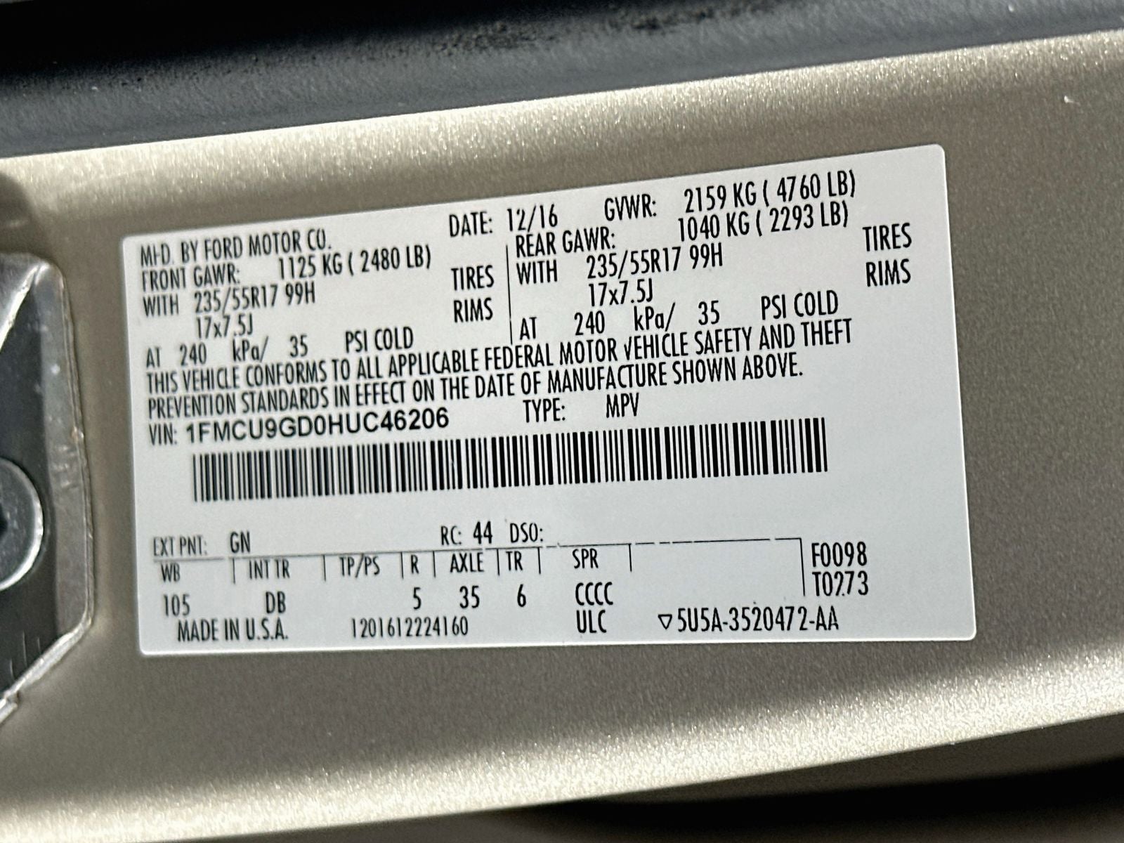 2017 Ford Escape SE