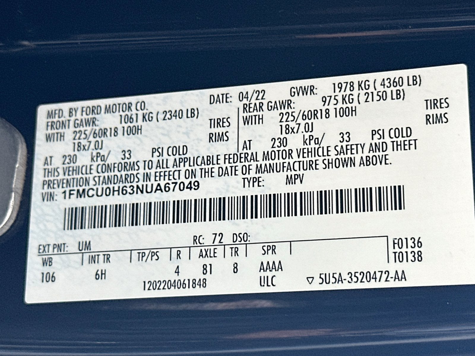 2022 Ford Escape SEL