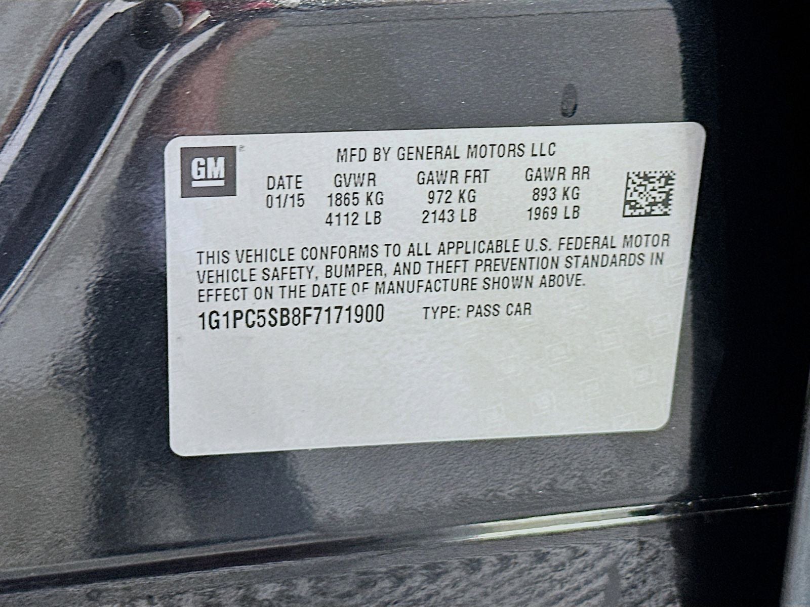 2015 Chevrolet Cruze 1LT 1LT