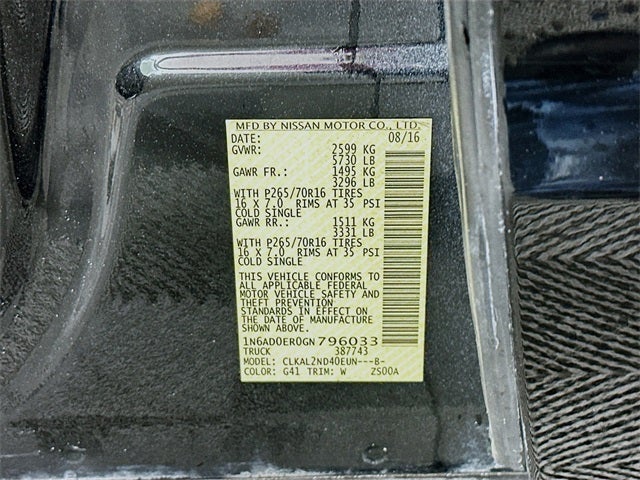 2016 Nissan Frontier SV