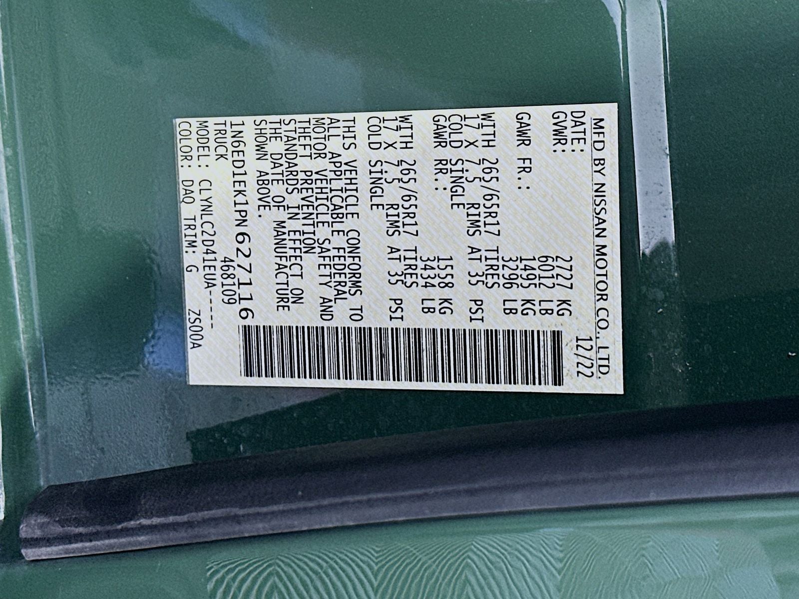 2023 Nissan Frontier SV