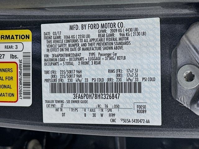 2017 Ford Fusion SE