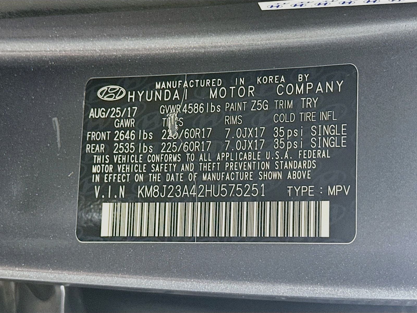2017 Hyundai Tucson SE