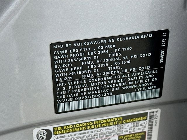 2013 Volkswagen Touareg VR6 FSI Sport