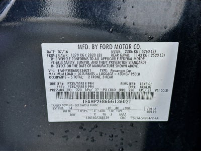 2016 Ford Taurus SEL