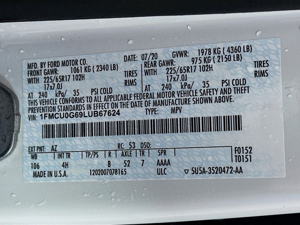 2020 Ford Escape SE