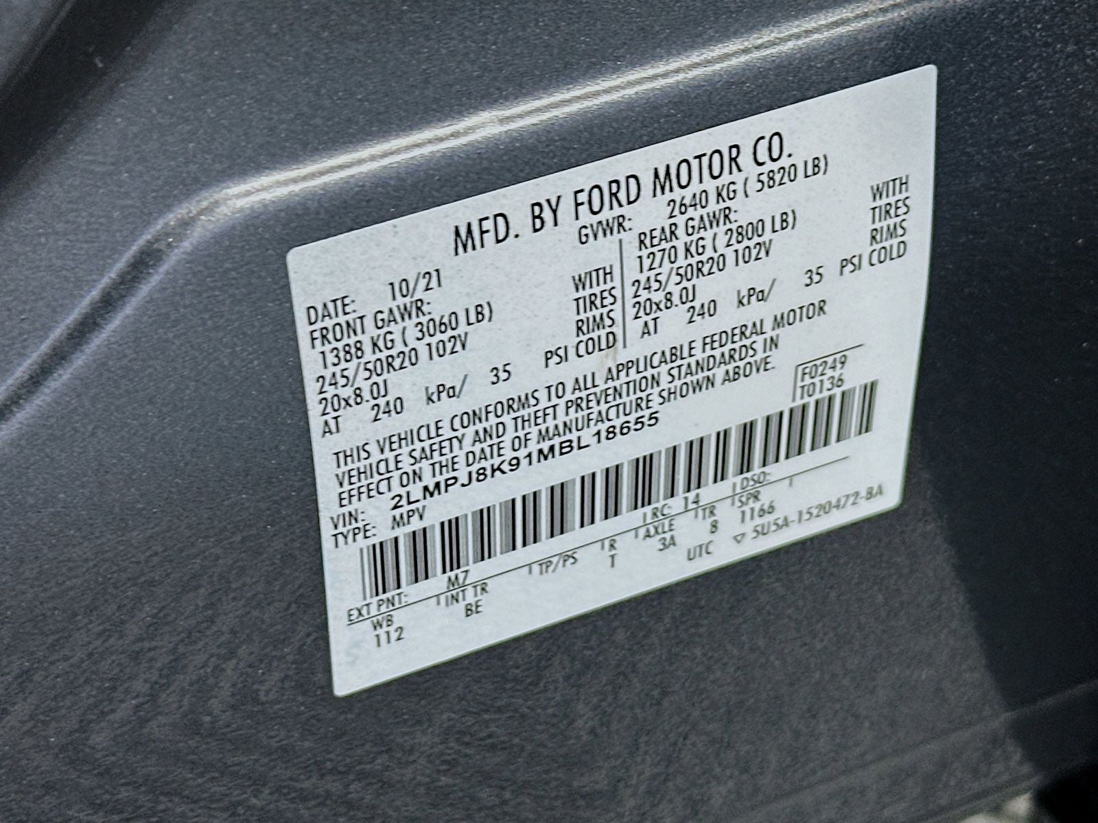 2021 Lincoln Nautilus Reserve