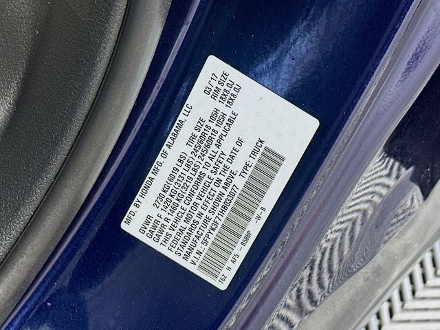 2017 Honda Ridgeline RTL-E