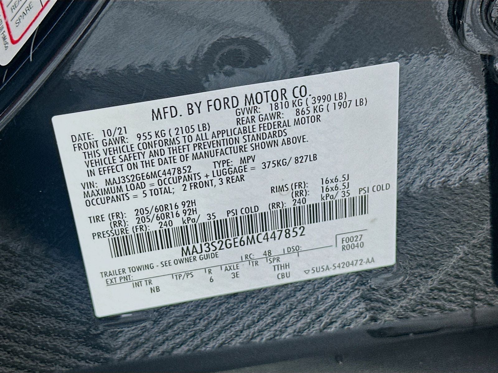 2021 Ford EcoSport SE