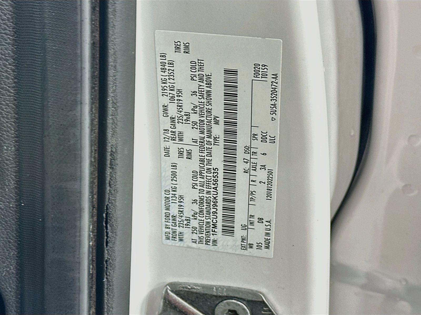 2019 Ford Escape Titanium