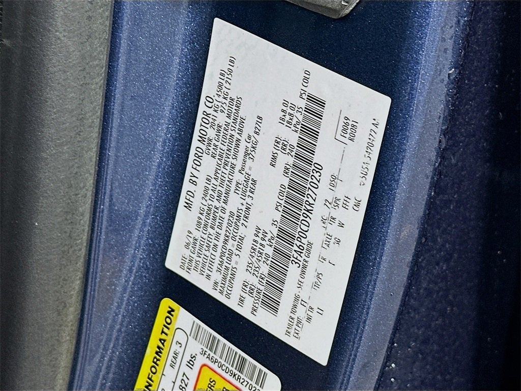 2019 Ford Fusion SEL