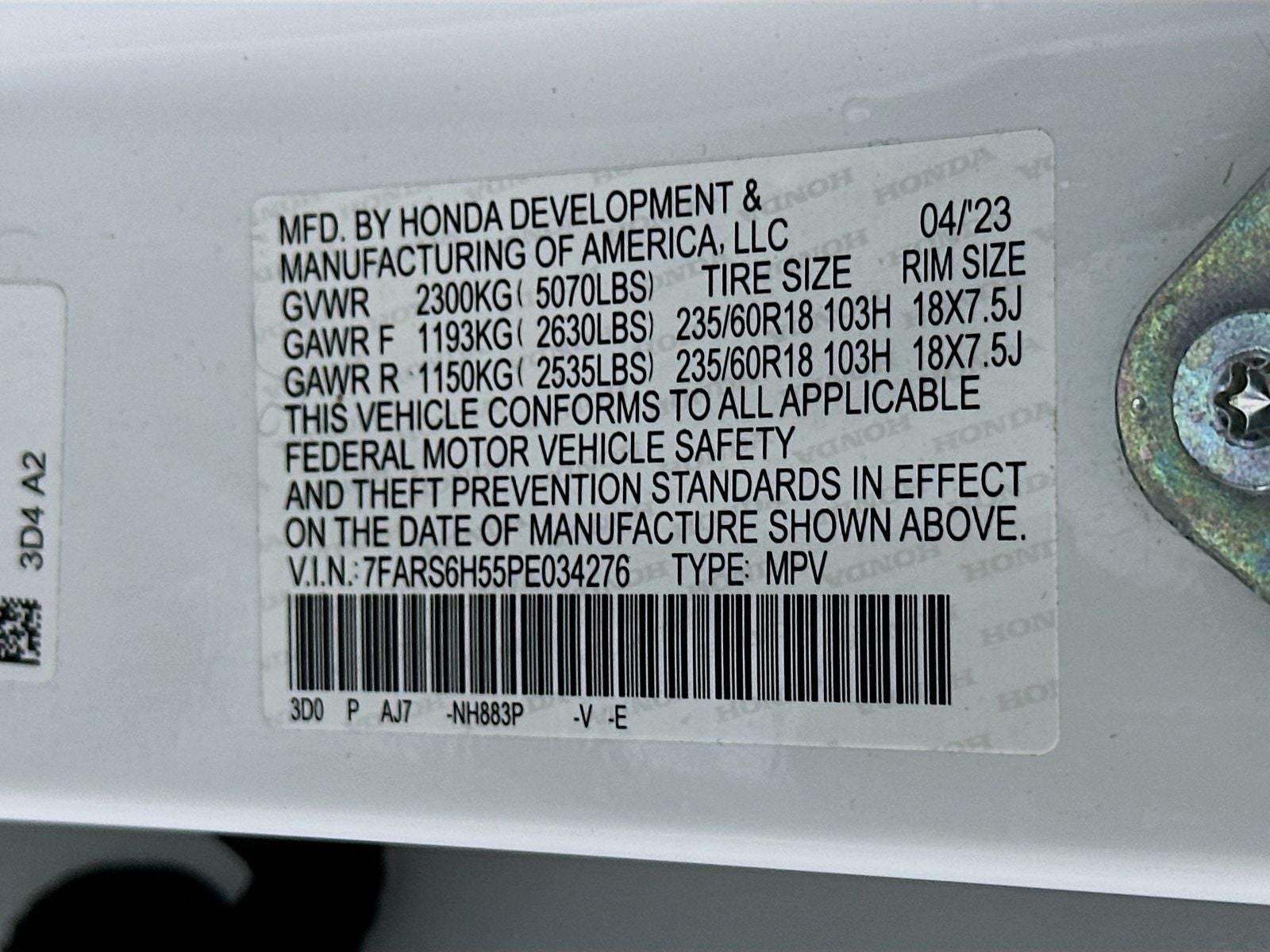 2023 Honda CR-V Hybrid Sport w/o BSI