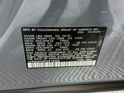 2026 Volkswagen Atlas 2.0T Peak Edition