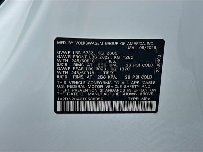 2026 Volkswagen Atlas 2.0T SE