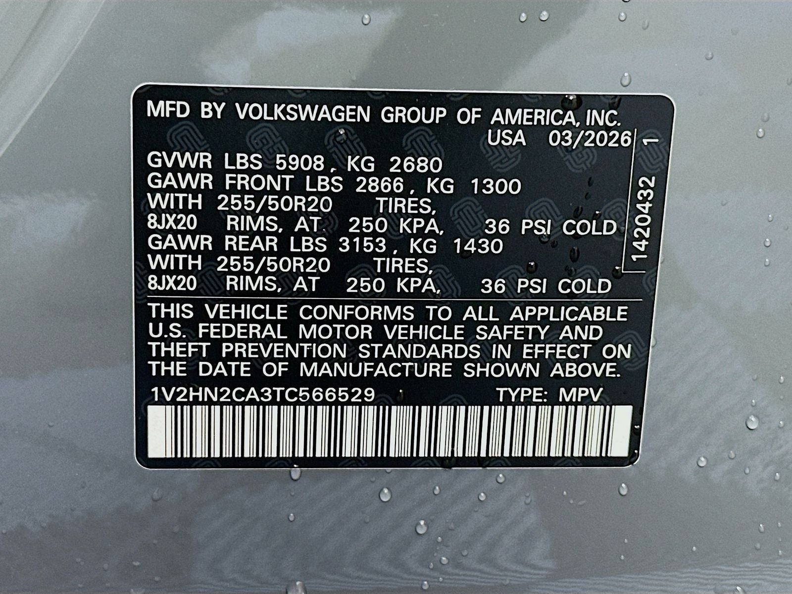 2026 Volkswagen Atlas 2.0T SE W/TECHNOLOGY