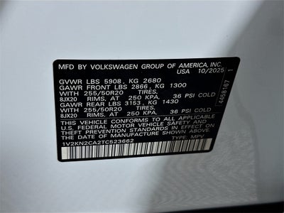 2026 Volkswagen Atlas 2.0T SE W/TECHNOLOGY