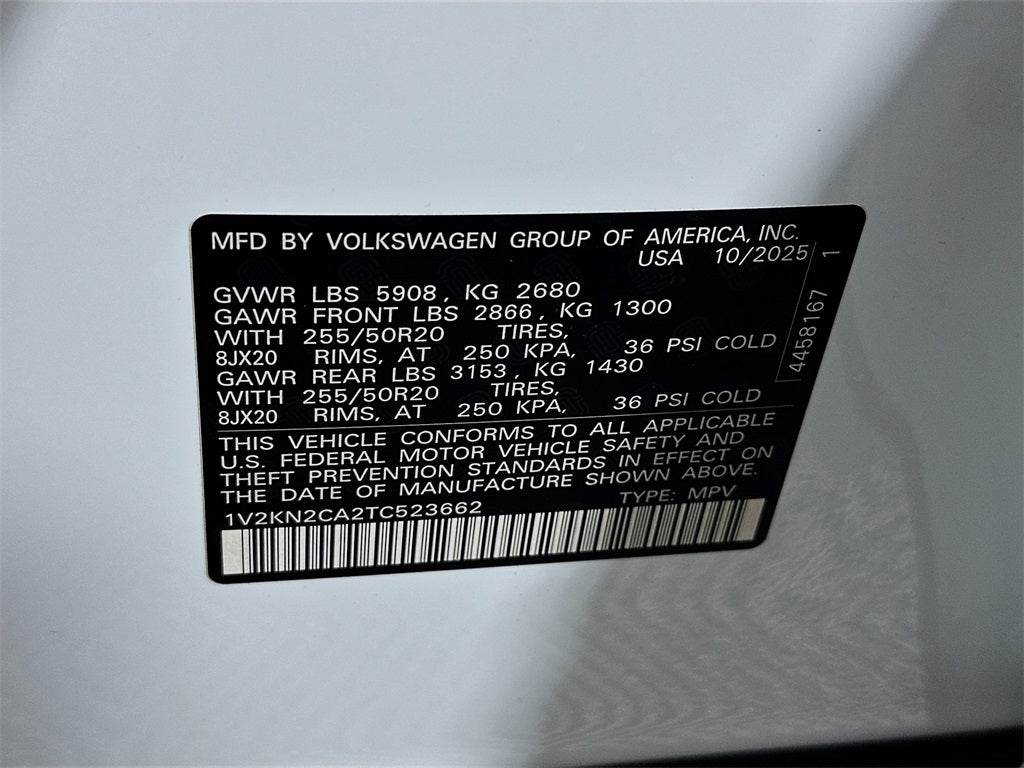 2026 Volkswagen Atlas 2.0T SE W/TECHNOLOGY