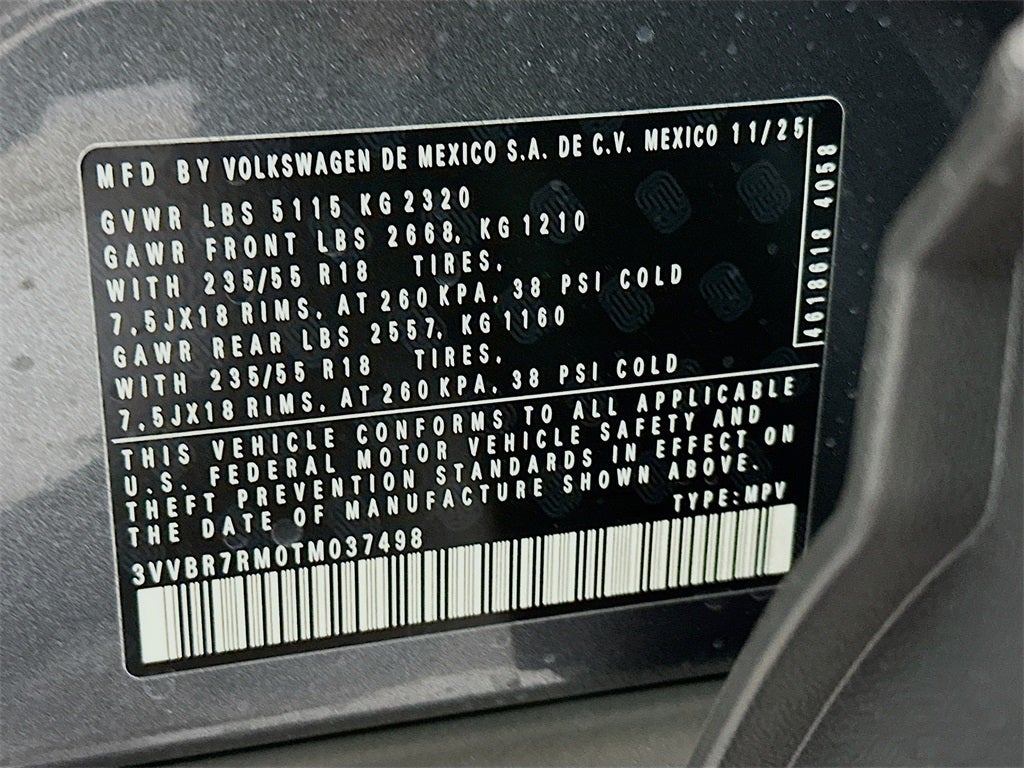 2026 Volkswagen Tiguan 2.0T S