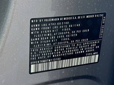 2026 Volkswagen Tiguan 2.0T S