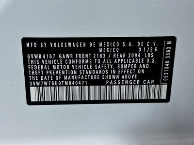 2026 Volkswagen Jetta 1.5T SE