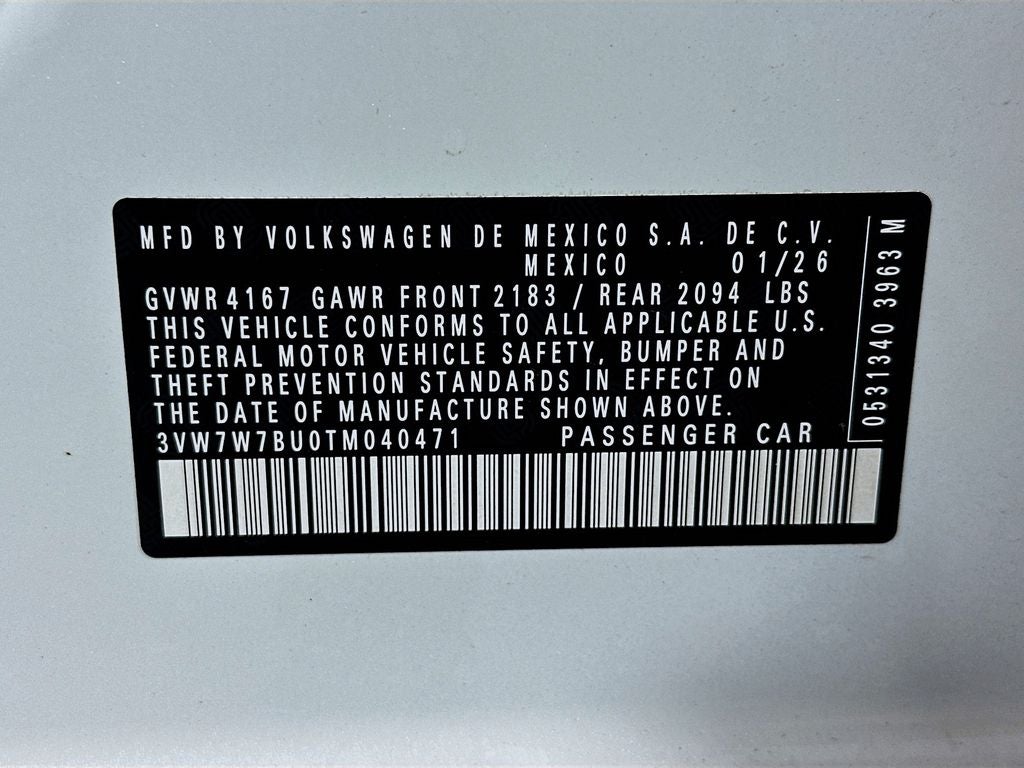 2026 Volkswagen Jetta 1.5T SE