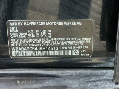 2018 BMW 3 Series 320i