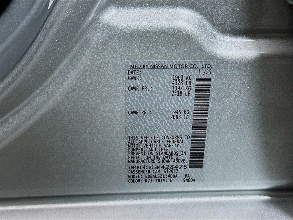 2025 Nissan Altima 2.5 SR