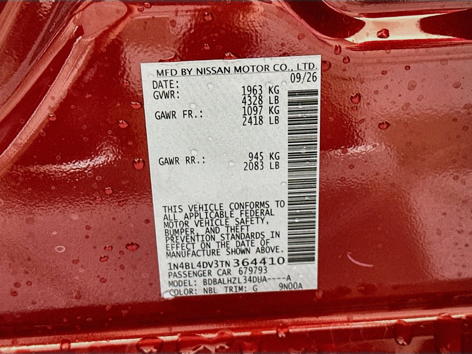 2026 Nissan Altima 2.5 SV