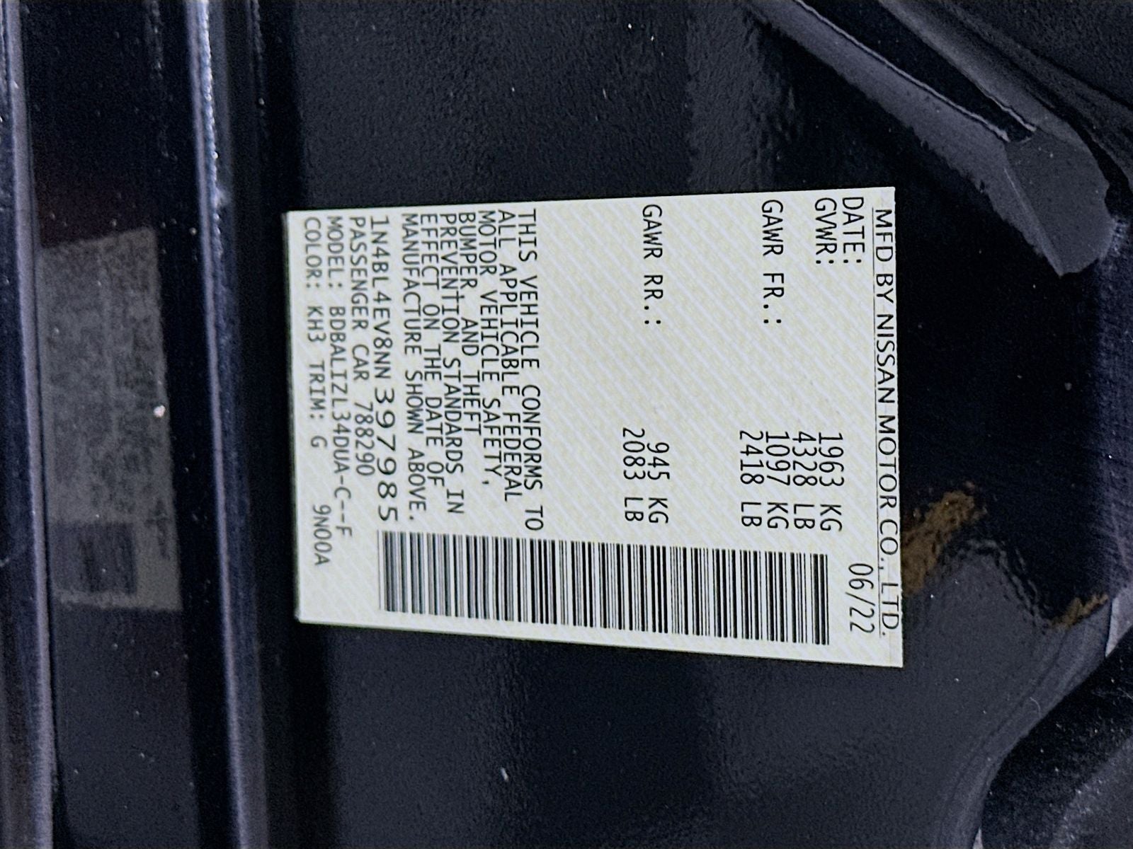 2022 Nissan Altima 2.5 SL