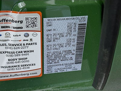 2026 Nissan Frontier SV