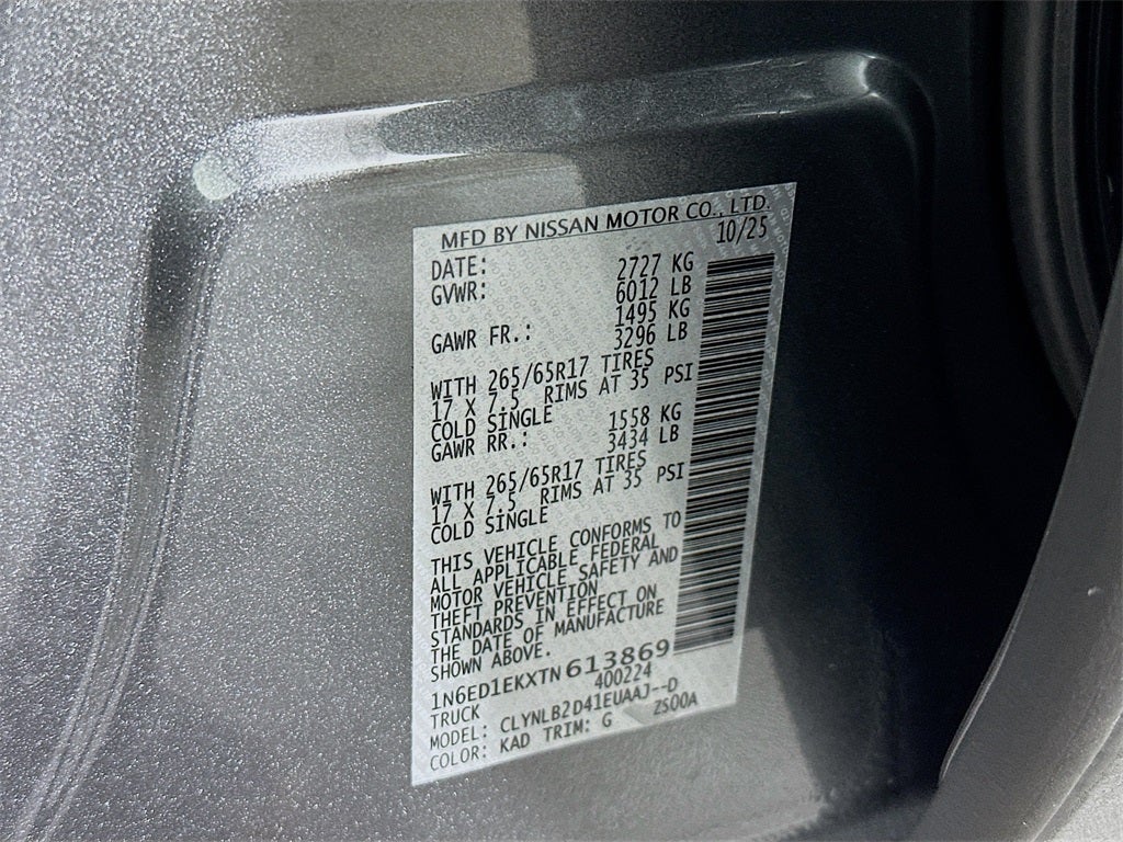 2026 Nissan Frontier SV