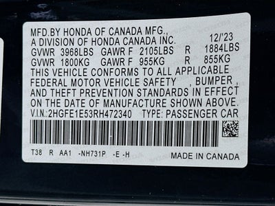 2024 Honda Civic Si Base