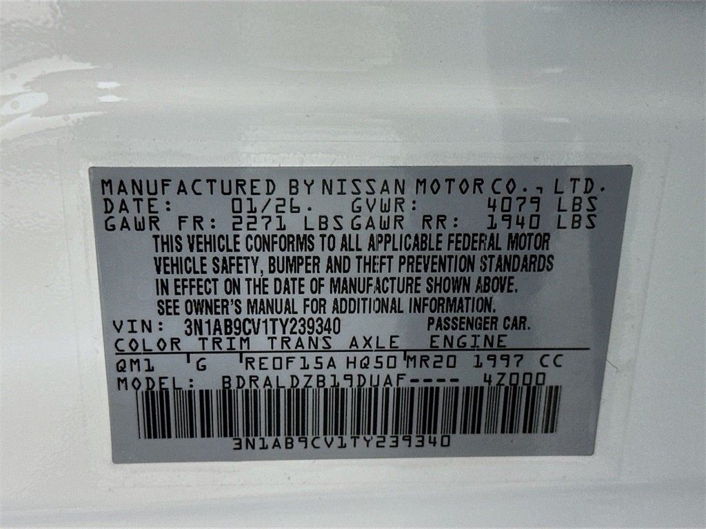 2026 Nissan Sentra SV