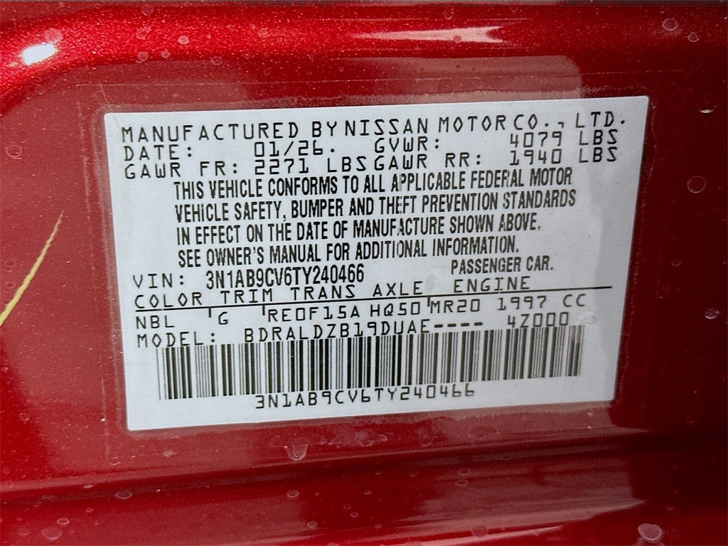 2026 Nissan Sentra SV