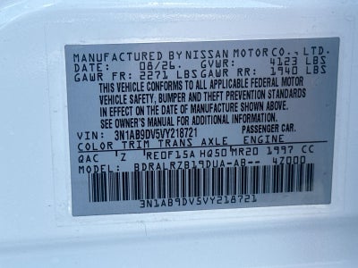 2027 Nissan Sentra SR