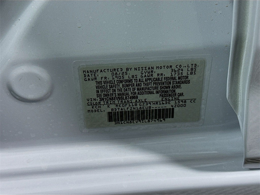 2025 Nissan Versa 1.6 SV