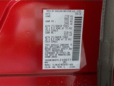 2026 Nissan Pathfinder SV