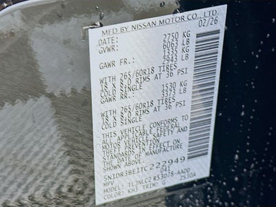 2026 Nissan Pathfinder SV