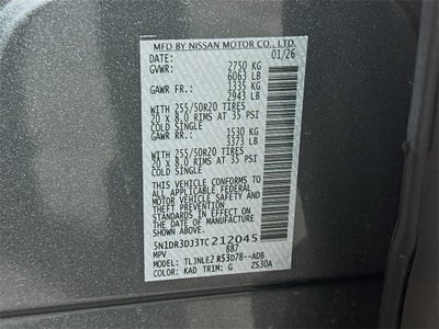 2026 Nissan Pathfinder Platinum