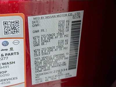 2026 Nissan Pathfinder Platinum