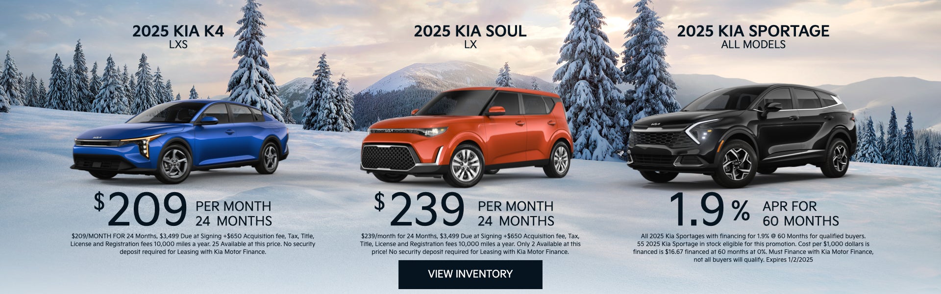 2024 Kia K4 LXS | 2024 KIA Soul LXS | 2024 Kia Sportage All 